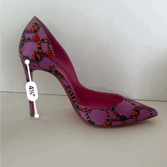 Christian Louboutin Satin Printed Iriza Pumps Gummy Snakes Women Size 34.5 EU - Picture 11 of 12